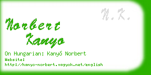 norbert kanyo business card